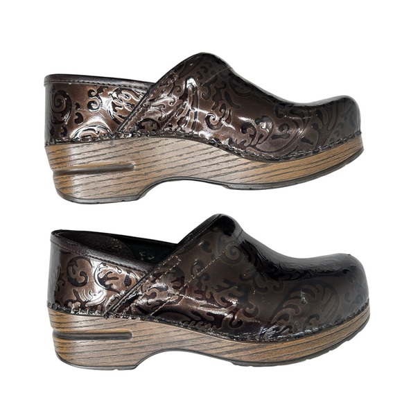 Dansko Professionally Clogs Comfort Shoe Size EU 36 US 5.5 / 6 Brown Metallic - Picture 1 of 13